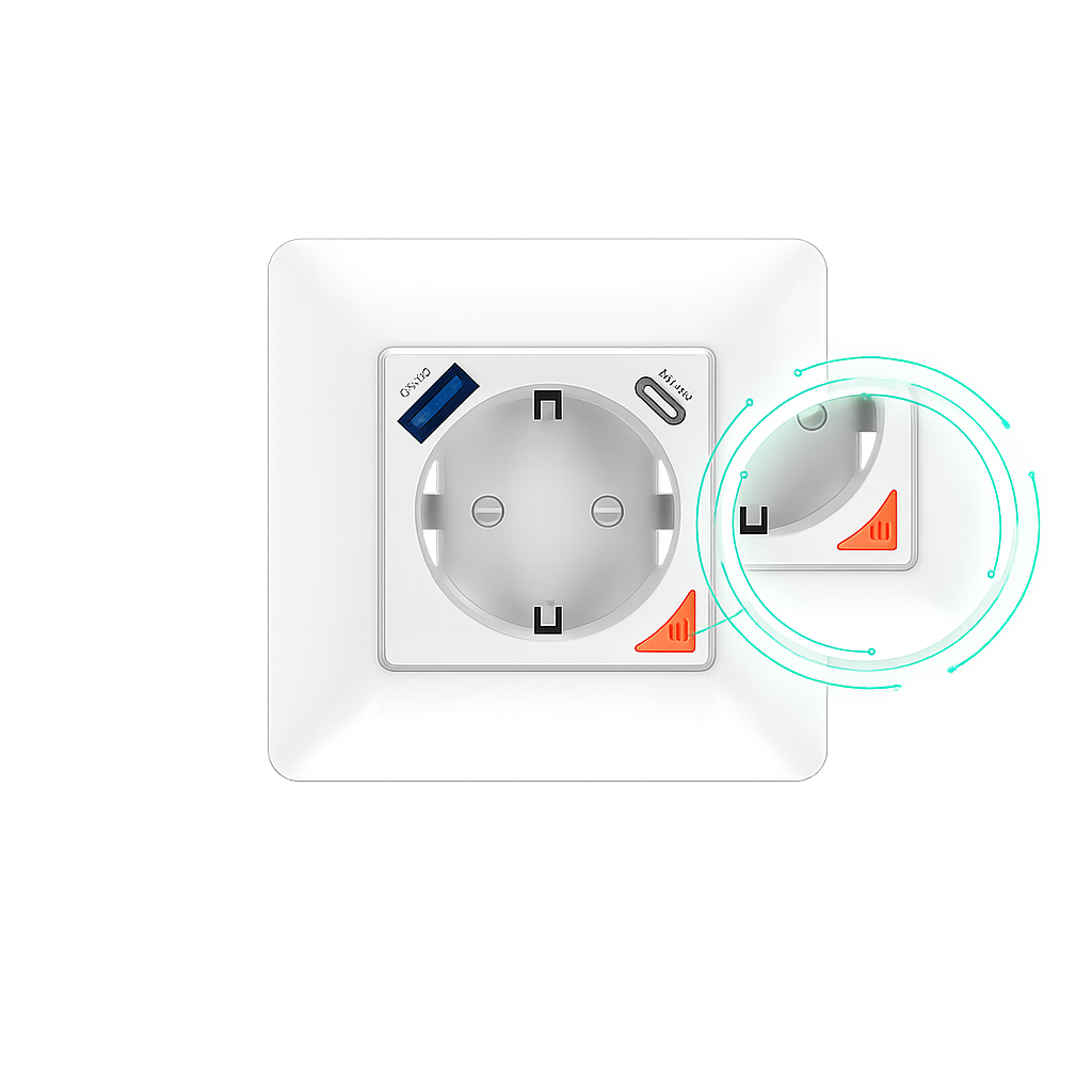 Moes inbouw stekkerdoos met USB-c