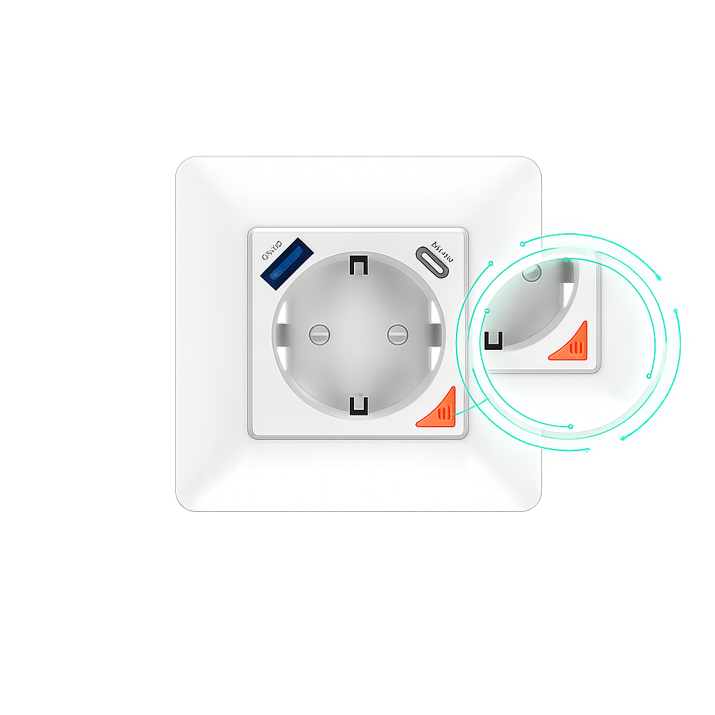 Moes inbouw stekkerdoos met USB-c